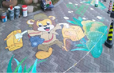  义马夏季画地面彩绘会遇到的问题