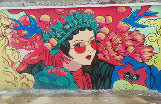  义马墙体彩绘-网红墙