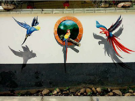 义马视觉错位-3D墙绘设计