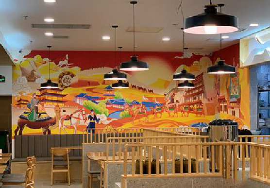  义马商业空间彩绘介绍。