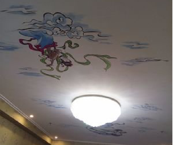  义马如何快速绘制天花板上的手绘墙？